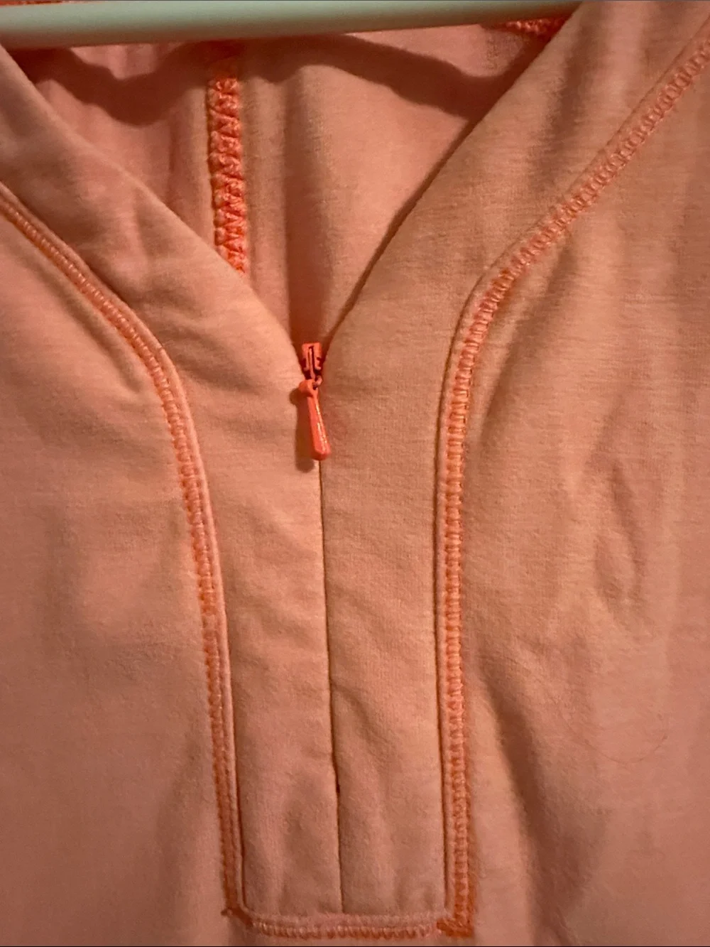 lululemon athletica Peach Lightweight Zip-Front Long Sleeve Pullover